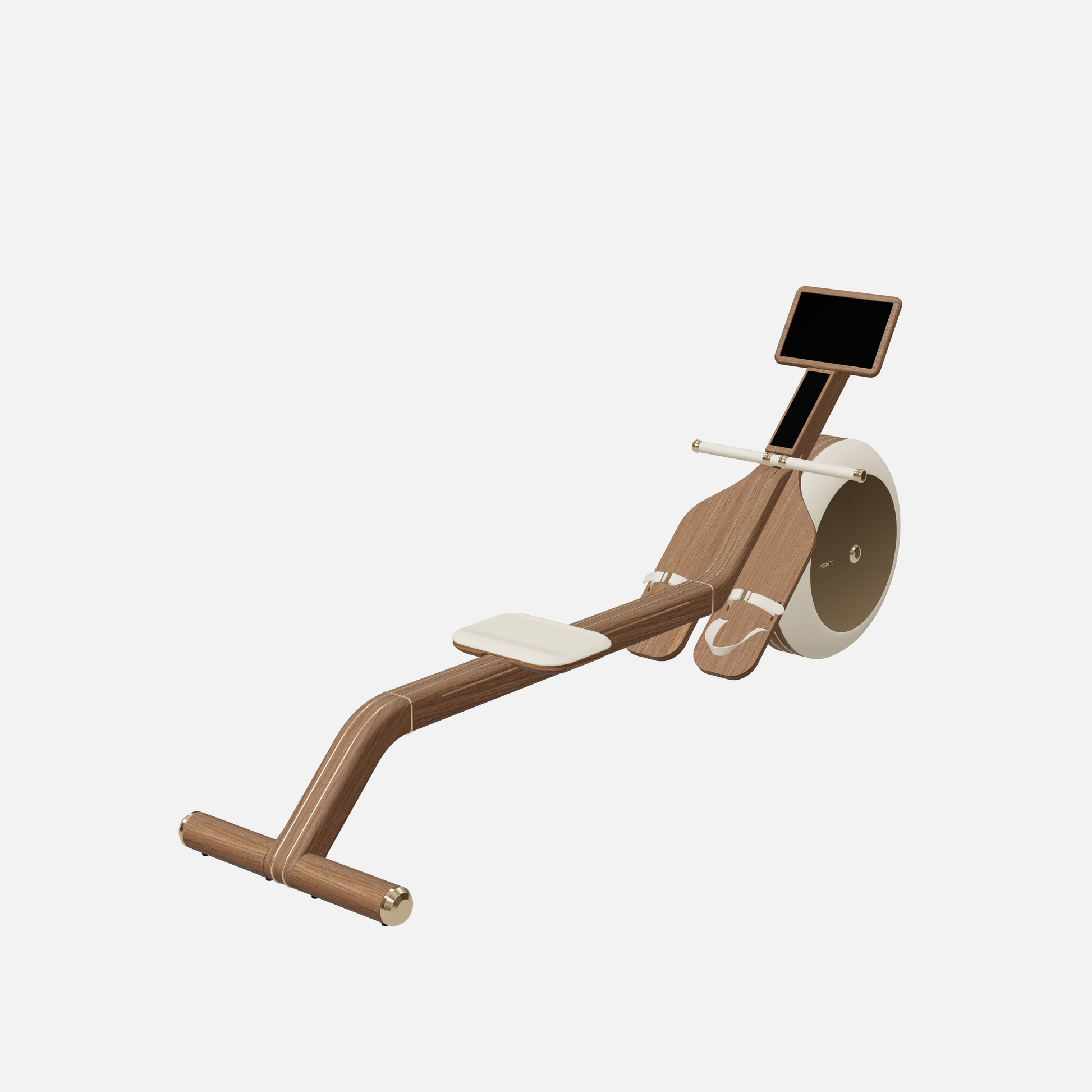 Varta Magnetic Rowing Ergometer — Gold, Natural Walnut, Beige