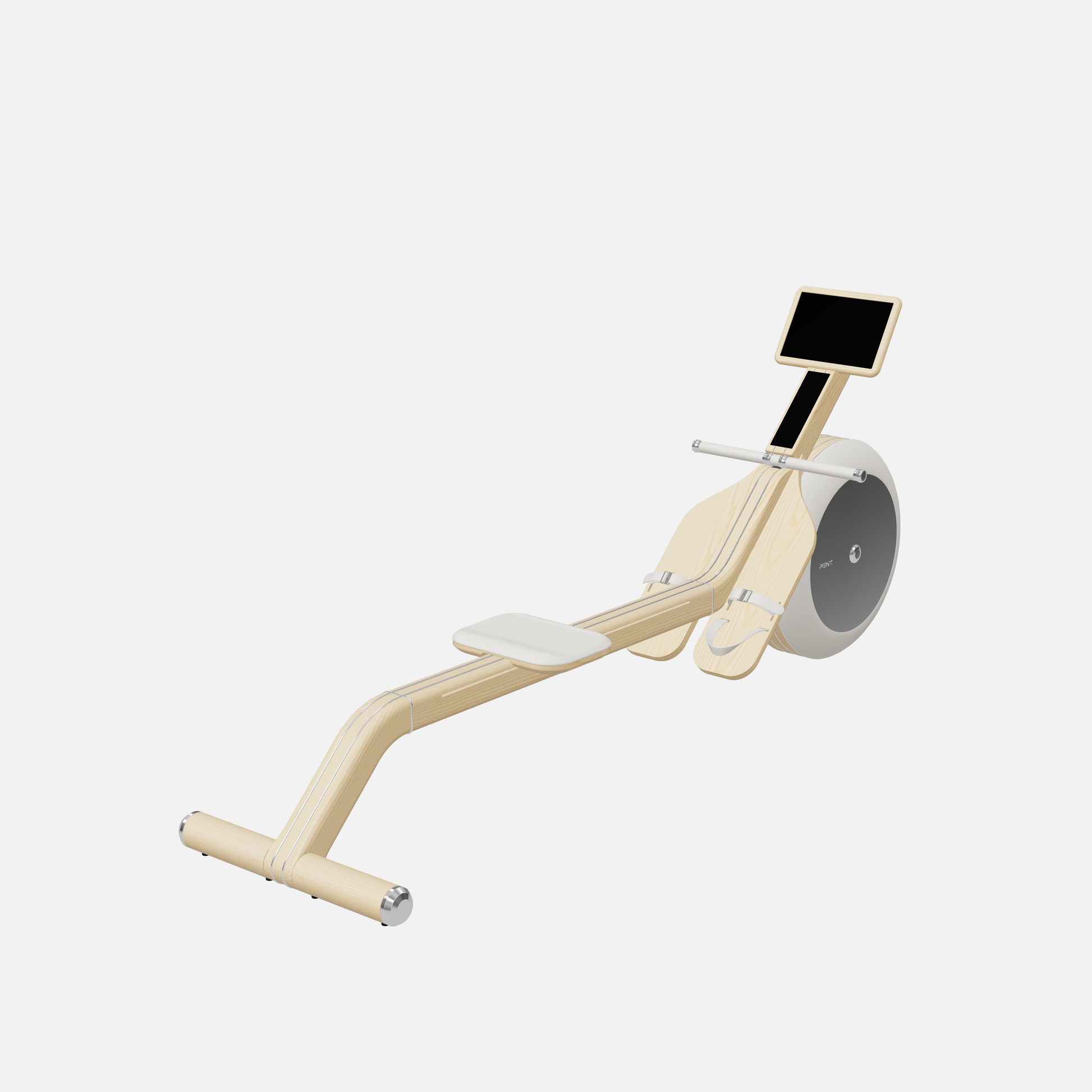 Varta Magnetic Rowing Ergometer — Stainless Steel, Natural Ash, White