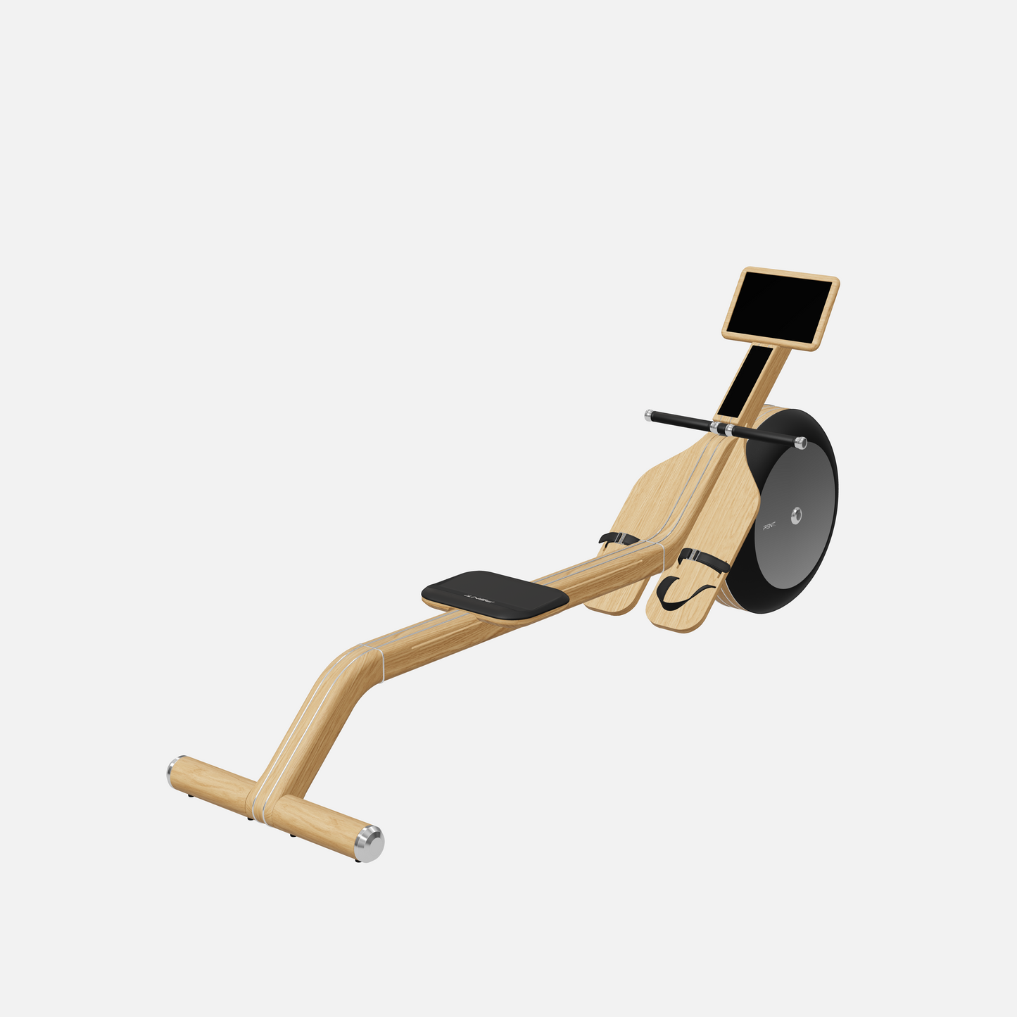 Varta Magnetic Rowing Ergometer — Stainless Steel, Natural Oak, Black