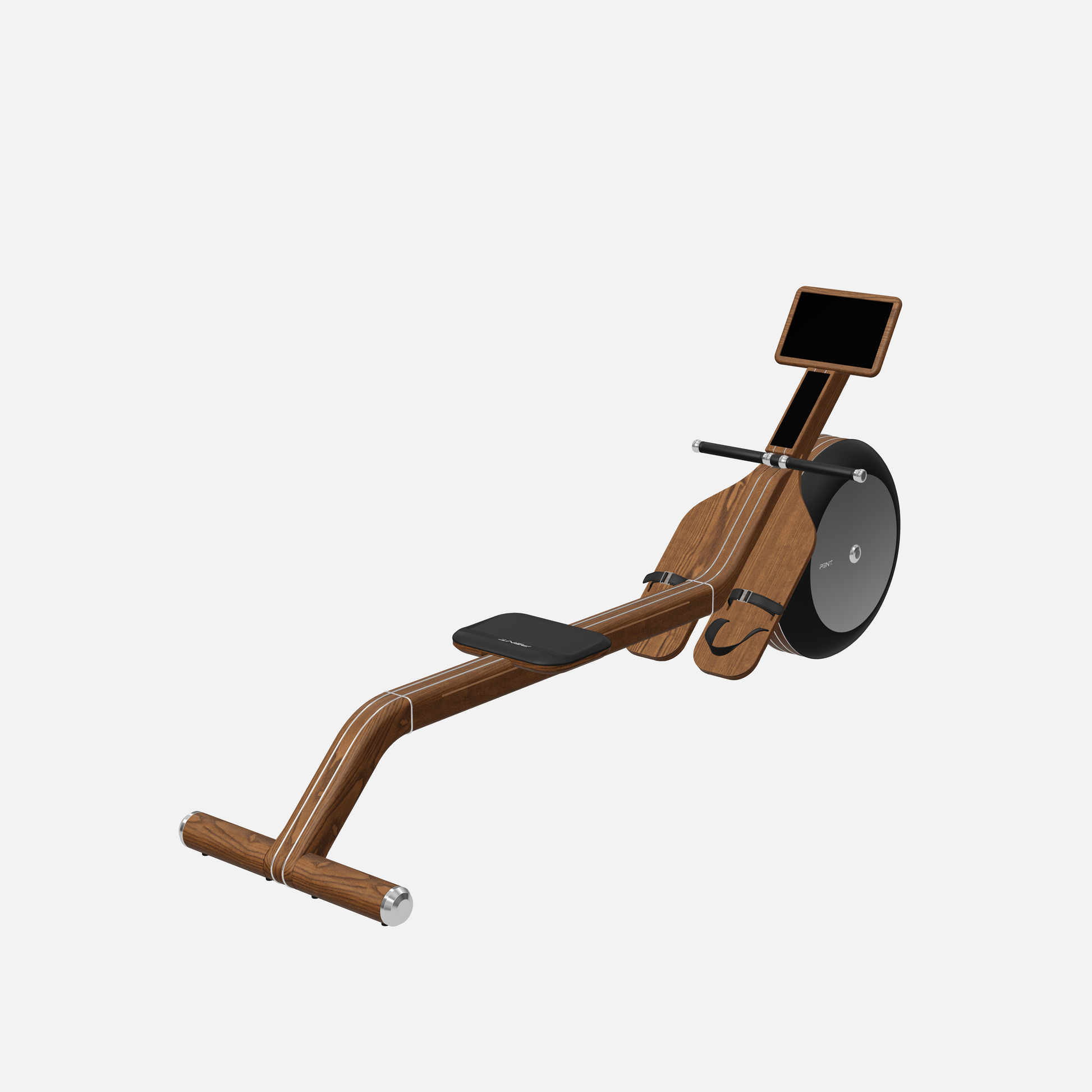 Varta Magnetic Rowing Ergometer — Stainless Steel, Walnut Ash, Black