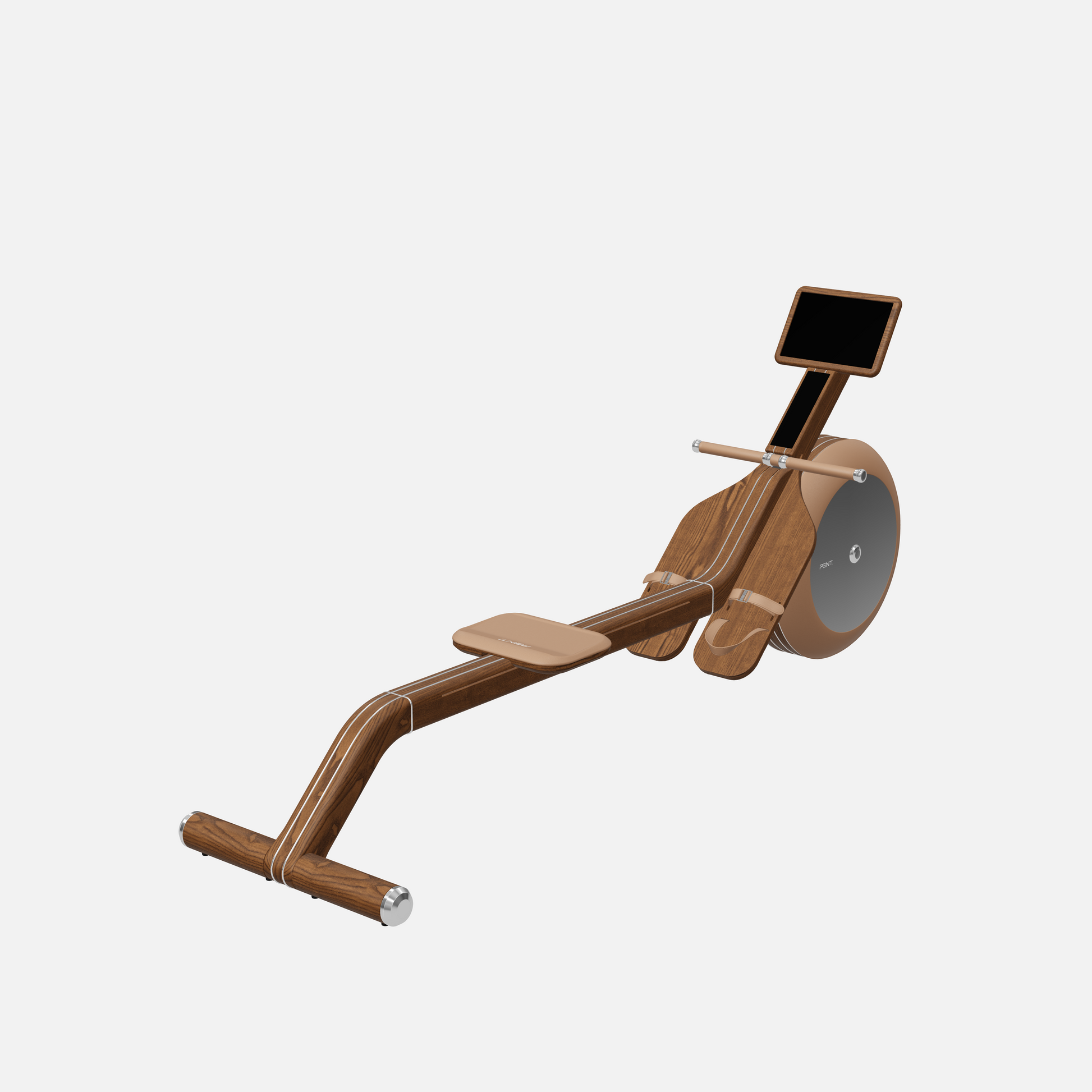 Varta Magnetic Rowing Ergometer — Stainless Steel, Walnut Ash, Brown